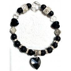 512 bracelet LOVE onyx, swarovski